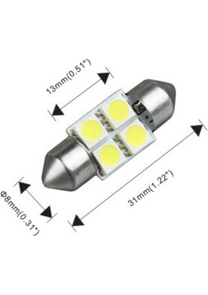 T10 36MM Harita Dome Plaka Işıkları Beyaz Için 14 Adet LED Iç Paket Kiti (Yurt Dışından) fiyatları