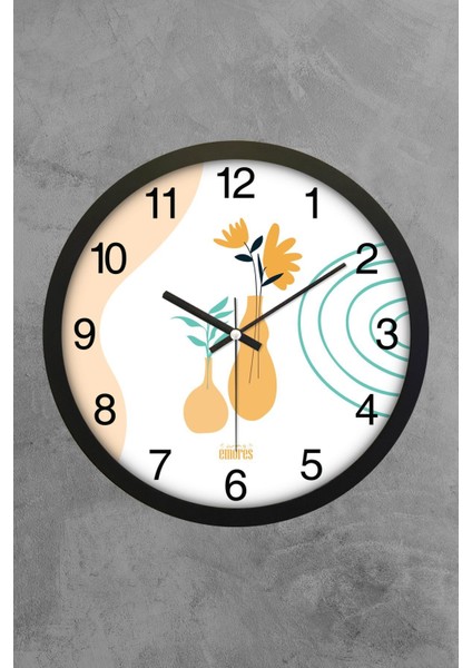 30 cm Gerçek Cam Sessiz Mekanizma Dekoratif Duvar Saati