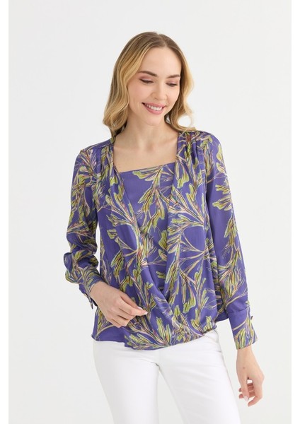 Içi Bluz Görünümlü Yaprak Desen Bluz fiyatları
