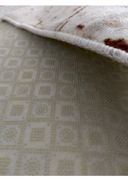 Krem Kaymaz Yolluk - Yıkanabilir Dört Mevsim Halı | Salon, Banyo, Balkon, Genç Odası modelleri