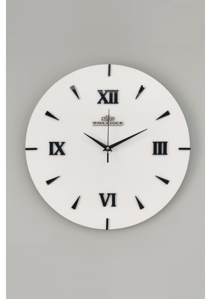 Özel Dekoratif Roma Rakamlı Aynalı Duvar Saati Beyaz & Siyah Sessiz Mekanizma 37X37CM fiyatları