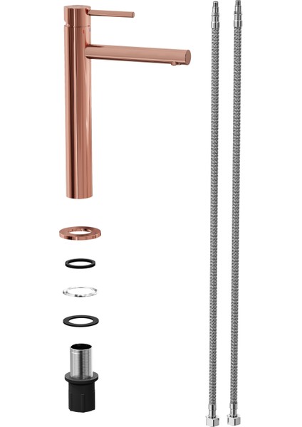 Origin A4255729 YÜKSEK LAVABO Bataryası, Soft Bakır