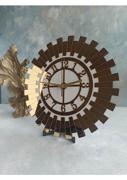 Dekoratif Minimalist Duvar ve Masa Saati (Küçük Boy 30 Cm)