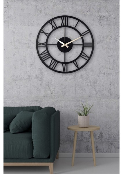 Romarakam Ahşap Duvar Saati 35X35 cm