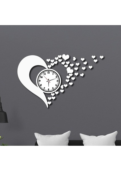 Dekoratif Kalpli Beyazduvar Saati Hediyeli