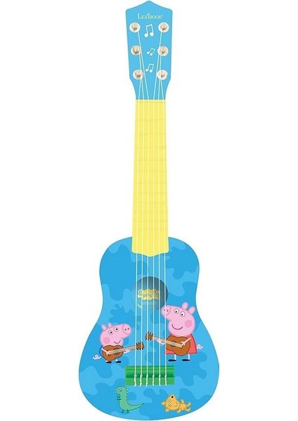Peppa Pig, Çocuklar Için Ilk Gitarım, 6 Naylon Tel, 21'' Uzunluk, Kılavuz Dahil, Mavi/sarı, K200MI