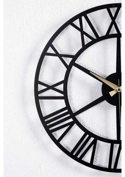 Roma Rakamlı Metal Siyah Duvar Saati 1,5 mm Kalınlık 41X41 cm fırsatları