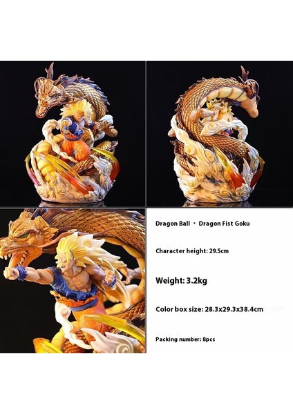 Yedi Dragon Ball Süper Saiyan Ejderha Yumruğu Goku Başlık Süsleri Model Heykel Hediyeler (Yurt Dışından)
