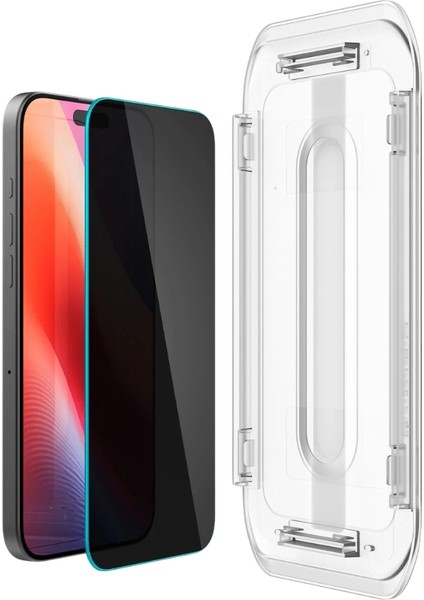 Airglass Privacy Apple iPhone 13/13 Pro/14 Ile Uyumlu Uygulama Aparatlı Hayalet Cam Ekran Koruyucu 2 Adet