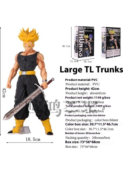 Seven Dragon Ball Sanctuary Trunks Super Saiyan Hand-Do Heykel Modeli Hediyelik Süsler (Yurt Dışından)