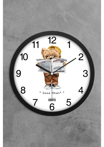 30 cm Gerçek Cam Sessiz Mekanizma Dekoratif Duvar Saati