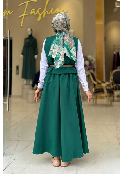 Etek ve Yelek Ikili Takım 6035 Zümrüt fiyatları