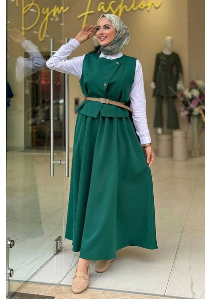 Etek ve Yelek Ikili Takım 6035 Zümrüt modelleri