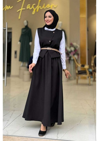 Etek ve Yelek Ikili Takım 6035 Siyah