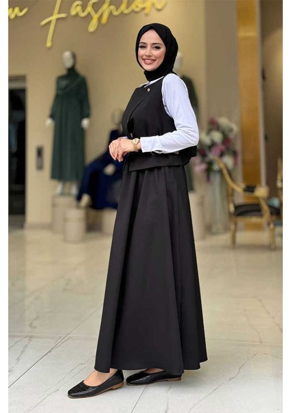 Etek ve Yelek Ikili Takım 6035 Siyah modelleri