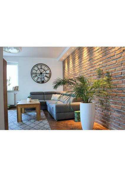 Rustik Tarz Dekoratif Şık Duvar Saati Gümüş - Siyah Işleme 60 cm fiyatları