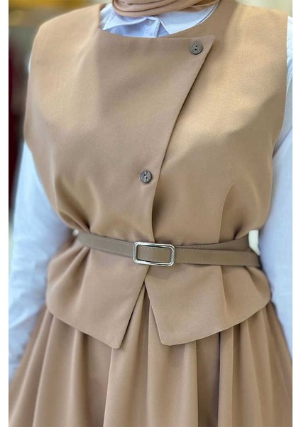 Etek ve Yelek Ikili Takım 6035 Vizon fırsatları