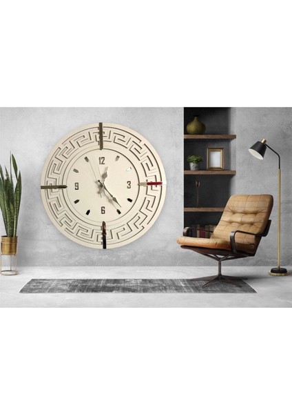 Dekoratif Ahşap Duvar Saati, Duvar Saati, Ahşap Saat, Wall Clock, Wall Decor