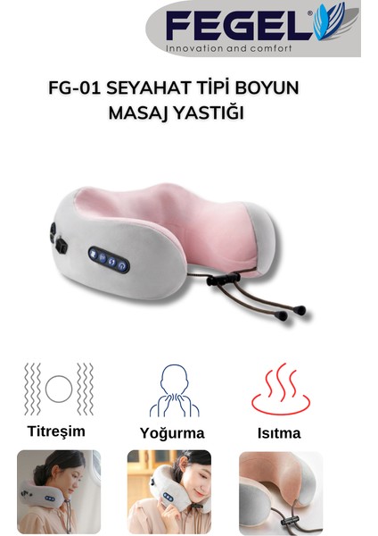 Fg-01 Seyahat Tipi Masajlı Boyun Yastığı