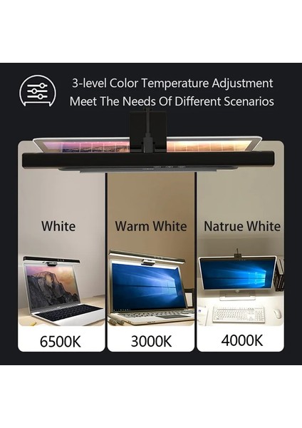Göz Bakımı Masa Lambası 50CM LED Bilgisayar Pc Monitör Ekran Işık Çubuğu Kademesiz Karartma Okuma USB ile Çalışan Asılı Masa Lambası (Yurt Dışından) modelleri