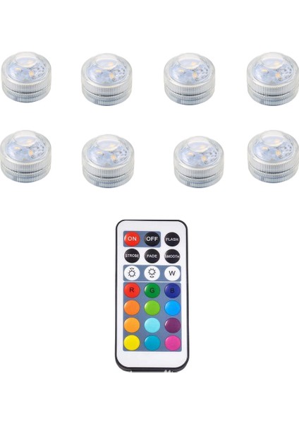 Uzaktan Kumandalı Mini Sualtı LED Işıklar - Parti Etkinlik Vazo Balık Tankı Için Güçlendirilmiş Küçük Çay Işığı Sualtı Işığı (Yurt Dışından)