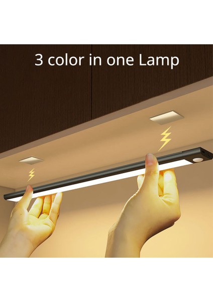 Hareket Sensörlü Işık Kablosuz LED Gece Lambası USB Gece Lambası Dolap Gardırop Lambası Mutfak Için Arka Aydınlatma Altında LED (Yurt Dışından)