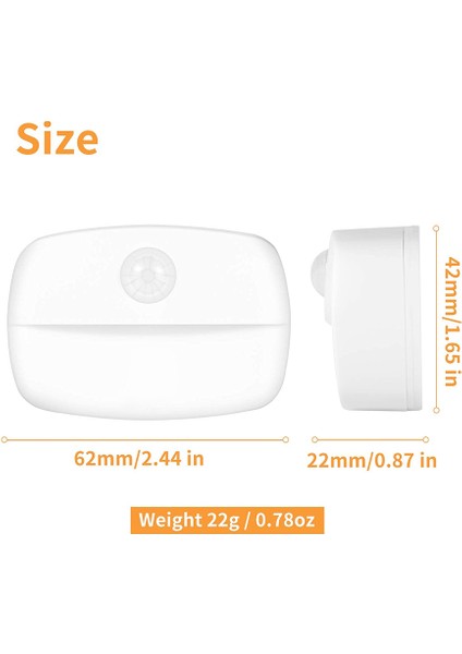 Hareket Sensörlü Işık Iç Mekan LED Gece Lambası Çubuklu Gece Lambasıyla Çalışan Işıklar Koridor Merdiven Banyo Dolap Yatak Odası (Yurt Dışından) modelleri