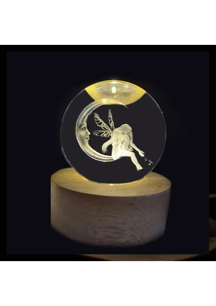 3D Kristal Işıklar Lamba Parlayan Gezegensel Galaksi Gece Lambası Kristal Küre Gece Işıkları Başucu Lambası Ev Dekoru Noel Hediyesi (Yurt Dışından)