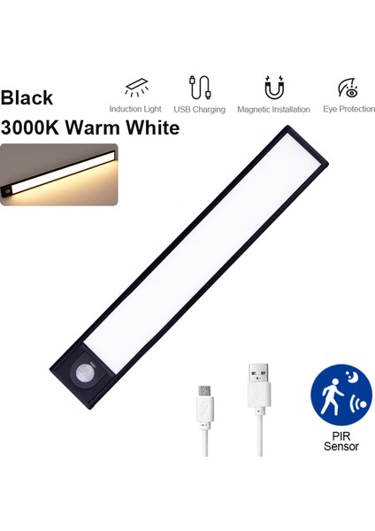 Ultra Ince LED Dolap Işığı Hareket Sensörlü Işık USB Gece Işıkları Indüksiyon Lambası Gardırop Dolap Mutfak Aydınlatması (Yurt Dışından)