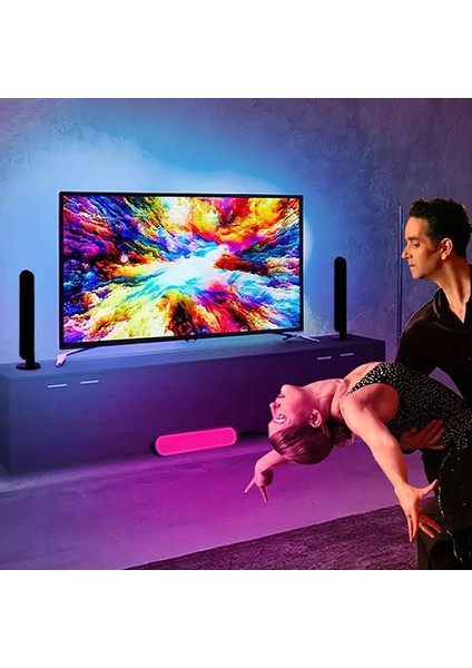 1/2 Paket Akıllı LED Şerit Işıkları Uzaktan Kumandalı Oda Oyun Tv ve Parti Dekorasyonu Müzikle Senkronize Rgb Masa Lambası (Yurt Dışından) modelleri