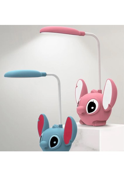 Gece Lambası Parlayan Karikatür Lilo&stitch Ev Dekorasyonu Kalem Ucu Katlanabilir Çocuk Noel Hediyesi ile LED Masa Lambası (Yurt Dışından)