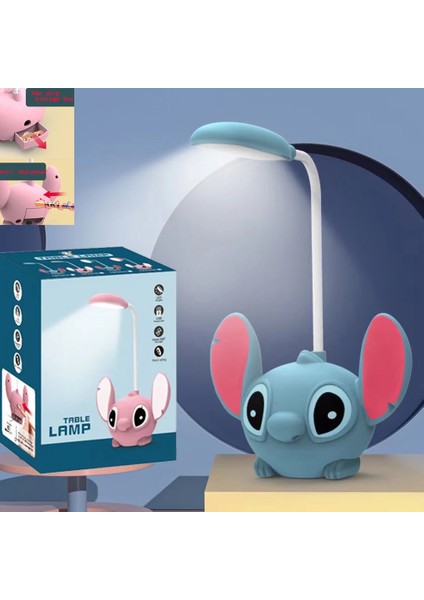 Gece Lambası Parlayan Karikatür Lilo&stitch Ev Dekorasyonu Kalem Ucu Katlanabilir Çocuk Noel Hediyesi ile LED Masa Lambası (Yurt Dışından)