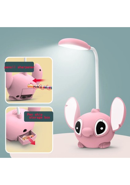 Gece Lambası Parlayan Karikatür Lilo&stitch Ev Dekorasyonu Kalem Ucu Katlanabilir Çocuk Noel Hediyesi ile LED Masa Lambası (Yurt Dışından)