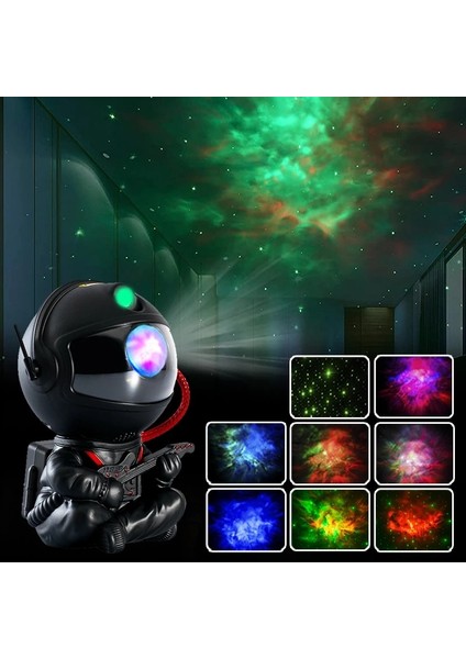 Galaxy Star Prctor LED Gece Lambası Yıldızlı Gökyüzü Astronot Projektör Lambası Dekorasyon Yatak Odası Ev Dekoratif (Yurt Dışından)