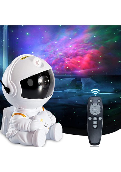 Galaxy Star Prctor LED Gece Lambası Yıldızlı Gökyüzü Astronot Projektör Lambası Dekorasyon Yatak Odası Ev Dekoratif (Yurt Dışından)