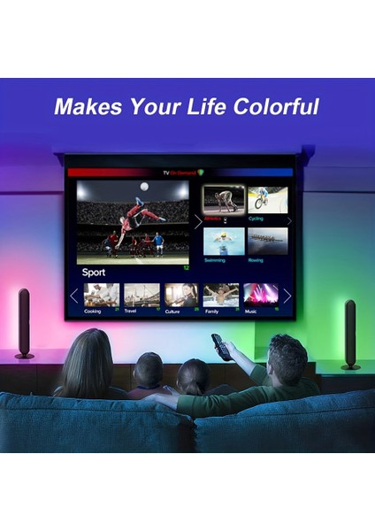 Rgb Pickup Işık Müzik Ritmi Işıkları Yükseltilmiş USB Modeli Noel Dekorasyonu Masaüstü Rgb Işık Çubuğu Müzik Ritmi (Yurt Dışından) modelleri