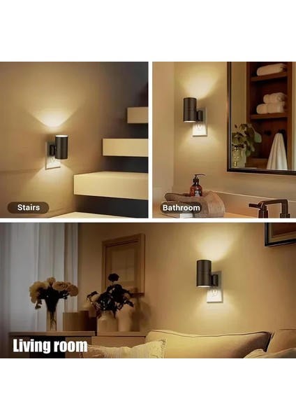 LED Gece Lambası Tak-Çalıştır Alacakaranlıktan Şafağa Sensör Ayarlanabilir Parlaklık Kısılabilir Gece Lambaları Mutfak Koridor Yatak Odası Merdivenler Için (Yurt Dışından)