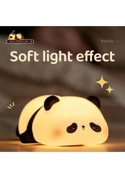 LED Gece Işıkları Sevimli Koyun Panda Tavşan Silikon Lamba USB Zamanlama Başucu Dekoru Çocuk Bebek Gece Lambası Doğum Günü Hediyesi (Yurt Dışından) fırsatları