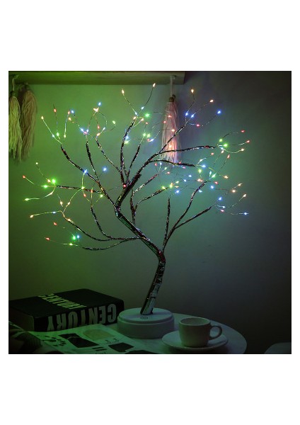 LED Gece Lambası Mini Noel Ağacı Bakır Tel Çelenk Lambası Çocuklar Için Ev Yatak Odası Dekorasyonu Dekor Peri Işığı Tatil Aydınlatması (Yurt Dışından)