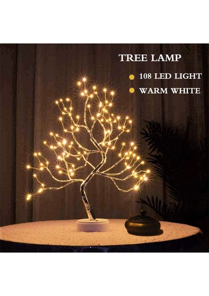 LED Gece Lambası Mini Noel Ağacı Bakır Tel Çelenk Lambası Çocuklar Için Ev Yatak Odası Dekorasyonu Dekor Peri Işığı Tatil Aydınlatması (Yurt Dışından) modelleri