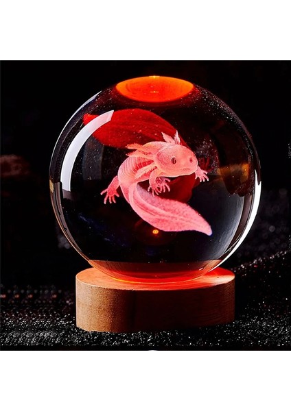 3D Axolotl Lazer Kazınmış Kristal Küre Renkli Gece Lambası Kız Arkadaş Iklim Eş Çocuklar Doğum Günü Hediyesi Ev Dekorasyonu (Yurt Dışından) fiyatları