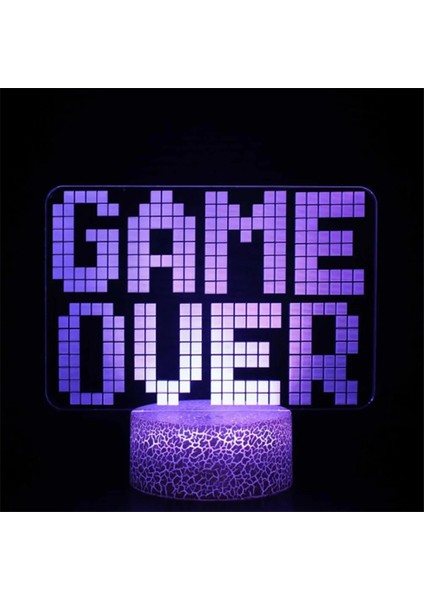 3D LED Oyun Kurulumu Rgb Lamba USB ile Çalışan Oyun Odası Çocuk Lambası Yatak Odası Gece Lambaları LED Masa Lambası Iç Aydınlatma Hediyeler (Yurt Dışından)