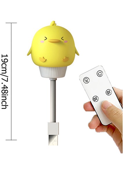 USB Karikatür Sevimli Gece Lambası Uzaktan Kumandalı Bebekler Yatak Odası Dekoratif Beslenme Lambası Başucu Sehpası Lambası Çocuklar Için Noel Hediyeleri (Yurt Dışından)
