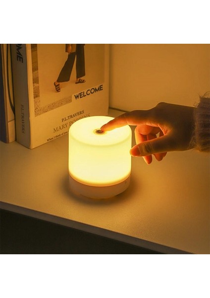 Dokunmatik LED Başucu Lambası 3 Renk USB Kademesiz Karartma Gece Lambası Göz Koruması Yatak Odası Okuma Masası Lambası (Yurt Dışından)