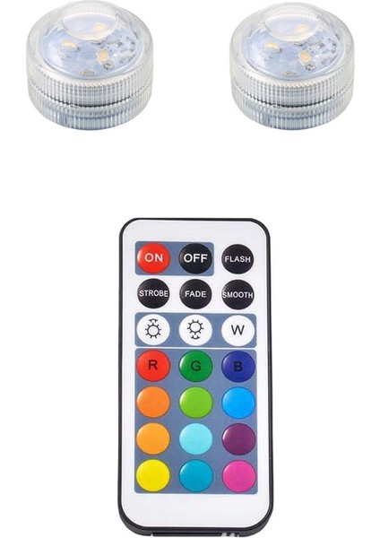 Uzaktan Kumandalı Mini Sualtı LED Işıklar - Parti Etkinlik Vazo Balık Tankı Için Güçlendirilmiş Küçük Çay Işığı Sualtı Işığı (Yurt Dışından)