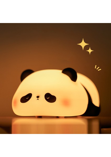 Hayvan Şekilli Gece Lambası LED Sevimli Panda Tavşan Işık USB Şarjlı Zaman Ayarlı Başucu Dekorasyonu Çocuk Göz Koruması (Yurt Dışından)