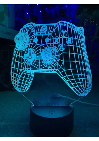 3D LED Oyun Kurulumu Rgb Lamba USB ile Çalışan Oyun Odası Çocuk Lambası Yatak Odası Gece Lambaları LED Masa Lambası Iç Aydınlatma Hediyeler (Yurt Dışından)
