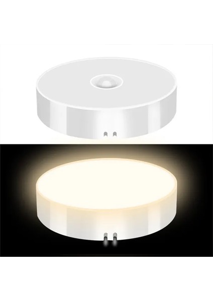 Pır Hareket Sensörlü LED Gece Lambası USB Gece Lambası Mutfak Dolabı Gardırop Lambası Merdiven Kablosuz Dolap Lambası (Yurt Dışından)