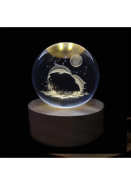 3D Kristal Işıklar Lamba Parlayan Gezegensel Galaksi Gece Lambası Kristal Küre Gece Işıkları Başucu Lambası Ev Dekoru Noel Hediyesi (Yurt Dışından)