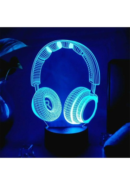 3D LED Oyun Kurulumu Rgb Lamba USB ile Çalışan Oyun Odası Çocuk Lambası Yatak Odası Gece Lambaları LED Masa Lambası Iç Aydınlatma Hediyeler (Yurt Dışından)